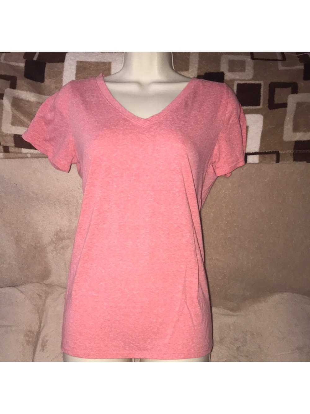 LuLaRoe XS V-Neck Short Sleeve Top - Pink